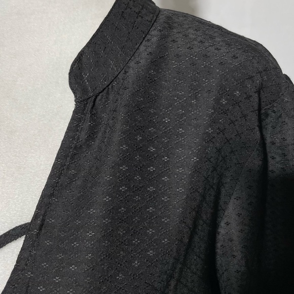 New Band Of The Free Crossover V-Neck Long Sleeve Top Hallie Black Size Medium - Picture 7 of 16